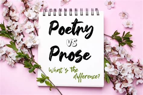 how is poetry different from prose? the rhythm of words