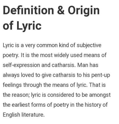 What Is One Main Characteristic of Lyric Poetry and Its Multiple Views